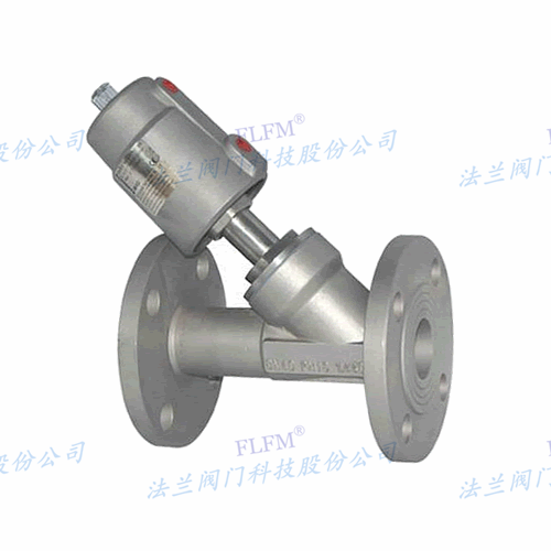 气动法兰式角座阀